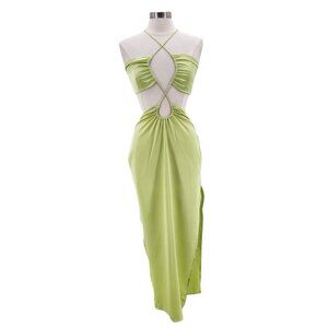 Beginning Boutique Womens 10 Dress Taylor Green Maxi Green Cocktail Party Summer